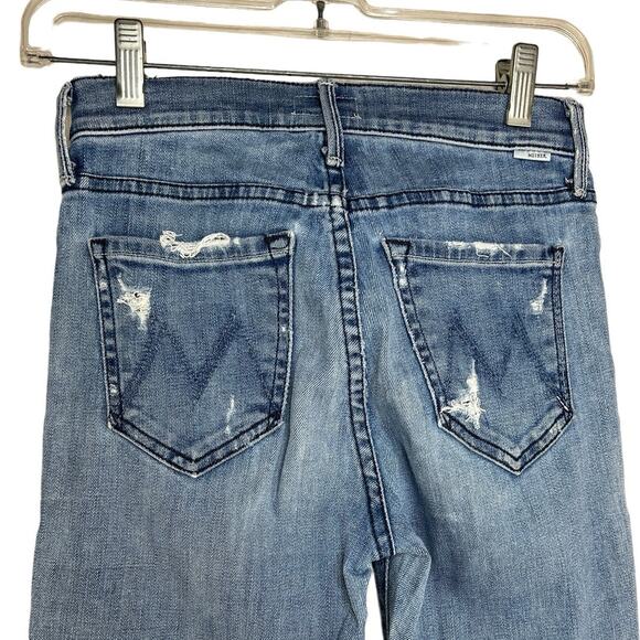 MOTHER Jeans The Stunner Ankle Fray in Gaffiti Girl SZ 24 Grunge Emo Ripped - Picture 7 of 13